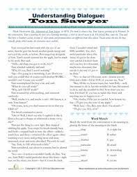 Understanding Dialogue Tom Sawyer Worksheet Education Com Reading Comprehension Skills Tom Sawyer Teaching Dialogue