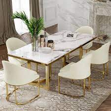 White Modern Dining Room Set With 4 6 8