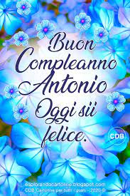 Cdb Cartoline Per Tutti I Gusti 12 Cartoline Con Il Nome Antonio Da Copiare Buon Onomastico Buon Compleanno Onomastico