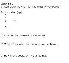 grade 9 applied math equations for direct variation