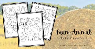 From farm animals to crops, barns to tractors these farm coloring sheets are fun! Printable Farm Animal Coloring Pages For Preschool