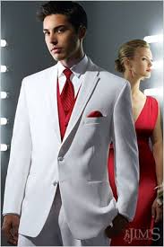 La Strada White Tux With Red Vest Tuxedo Wedding Wedding Suits Prom Tux
