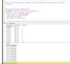 Sql Perform A Count Statement Using A Date Range Temp Table And A List Of Customers With Start End Contract Date 2nd Temp Table Stack Overflow