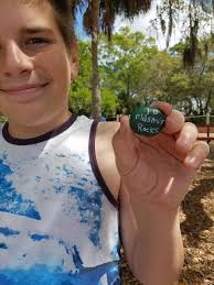 Oldsmar rocks left at Tampa rest area off 75