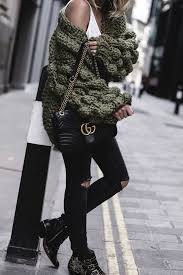 Ej Style Mumshandmade Chunky Olive Green Cardigan White Linen Vest Top With Black Lace Bra Underneath Gucci Marmont Fashion Black Jeans Outfit Jean Outfits