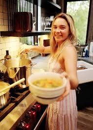 Slowly, elegantly, with the tantalising precision of nigella lawson, she slices into a glistening ball of burrata. Dylobriens Florence Pugh C Vogue Magazine Postcards From
