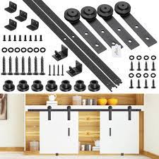 Sliding door systems (furniture wood doors) sliding door systems (furniture glass and wood doors) floor sliding system (wood or aluminum doors) more. 5 Ft Mini Schiebe Double Stalltur Hardware Roller Track Kit Schrank Wandschrank Ebay