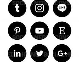 Hot Pink Website Icon Kit Hot Pink Social Media Icons Hot Etsy Media Icon Social Media Icons Social Media Logos