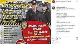 Begini lah tes psikologi penerimaan polri 2020 подробнее. Dibuka Mulai Hari Ini Pendaftaran Penerimaan Bintara Polri Tahun 2020 Ada 12 Kuota Khusus Tribun Manado