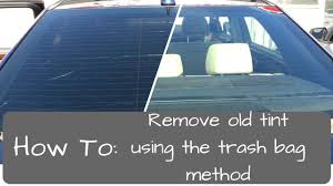 Window Tinting Remove Old Tint Trash Bag Method Youtube