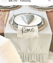 Farmhouse Style Table Runner Home Tours 64 Ideas Farmhouse Table Runners Farmhouse Style Table Trendy Farmhouse Kitchen