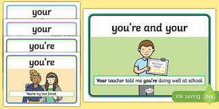 The main difference between 'your' and 'you're' is that 'your' is the possessive form of you, while 'you're' stands for 'you are'. You Re And Your Display Posters