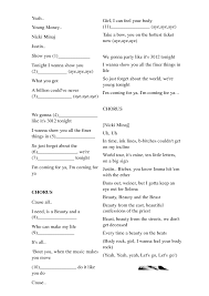 Song Worksheet The Beauty And A Beat By Justin Bieber