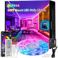 Check spelling or type a new query. Amazon Com 50ft Led Strip Lights Nutssa 1 Roll Ultra Long Led Light Strip Music Sync Smart App And Remote Control With 3 Button Controller Rgb 16 Million Color Led Lights For Bedroom Ceiling