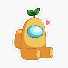 Yellow Among Us Crewmember With A Leaf Hat Sticker By Jxliahx In 2020 Mini Canvas Art Galaxy Artwork Cute Stickers