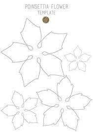 Diy Paper Poinsettia Free Template Poinsettia Flower Paper Flowers Flower Template