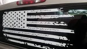 Black American Flag Decal For Truck American Distressed Flag Decal Back Window Hood Sticker Merica America Pledge Camper Awnings Flag Decal Truck Decals