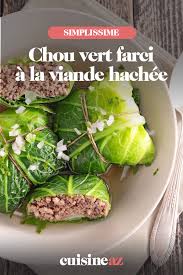 Chou Vert Farci A La Viande Hachee Recette Chou Vert Farci Chou Vert Chou Farci Recette