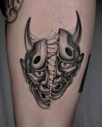 Japanese demon tattoo is a popular style in the world of tattoo art. 50 Oni Mask Tattoos Origins Meanings Tattoo Artists