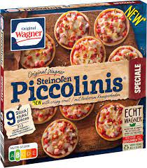 Vintage décor, white table cloths, and candlelit tables provide a romantic dining experience. Wagner Pizza Original Piccolinis Speciale Nestle Marktplatz