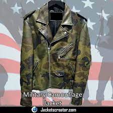 Camouflage Leather Jacket Men S Classic Biker Military Jacket Jackets Creator Jackets Camo Jacket Outfit Camouflage Military Jacket