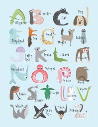 Free Cute And Educational Animal Alphabet Printables Alphabet Nursery Art Wall Kids Animal Alphabet Nursery