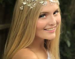 Rose Gold Hair Vine, White Gold Leaf Hair Vine, Rose Gold Wedding Hair  Accessory, Rose Gold Bridal Wreath, Rhinestone Hair Vine, Hair Crown