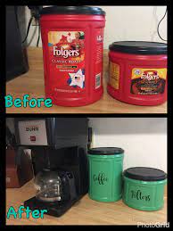 Ground coffee can now be found in reusable plastic containers with a tight fitting lid and handle. 13 Coffee Storage Containers Ideas Coffee Can Crafts Coffee Cans Coffee Storage Containers