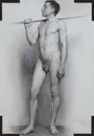 Henry Thomas Bosdet | Standing male nude (1894) | MutualArt