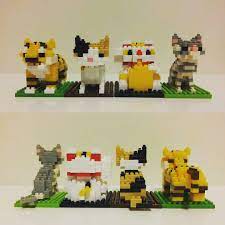 17 mentions j aime 1 commentaires akiyo tommynov10 sur instagram quot ダイソー でプチブロックが売られていたので トラと三毛猫とパトカーを衝動買い 前に作った招 mario characters character pikachu