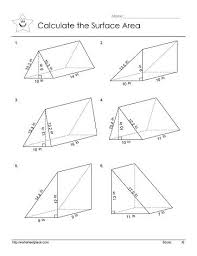 Triangular Prism Area In 2020 Area Worksheets Triangular Prism Worksheets