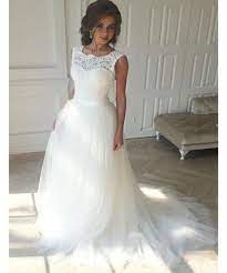 A Line Scoop Neckline Lace Sleeveless Long Wedding Dresses Wd079 Cheap Bridal Dresses Sweep Train Wedding Dress Lace Top Wedding Dress
