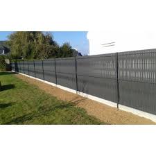 Cloture Grillagee Occultante Avec Plaque En Beton Cloture Grillagee Amenagement Jardin Cloture Cloture Maison