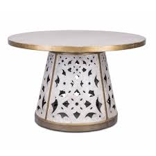 Gilded Round Base Dining Table In 2020 Pedestal Dining Table Chic Coffee Table Dining Table