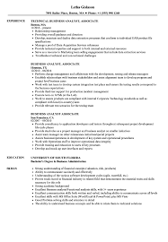 Business Analyst Associate Resume Samples Velvet Jobs