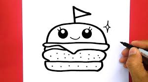 Print cute coloring pages for free and color our cute coloring! How To Draw A Cute Hamburger Draw Cute Things My Drawing Blog Cat Coloring Book Coloring Books My Drawings