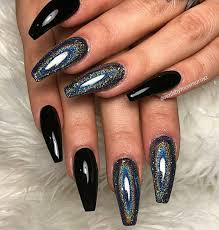 Black And Pink Cat Eye Nails Ballerina Nails Black Nails Holographic Nails Acrylic Nails Holographic Nails Acrylic Holographic Nails Ballerina Nails