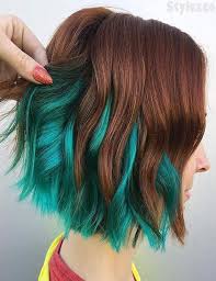 Brown Green Hair Color Combinations For 2018 2019 Hair Styles Green Hair Cute Hair Colors