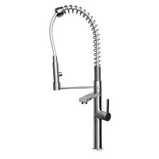 Brass main body, zinc handle. Ancona Acero Kitchen Faucet Brushed Nickel Lowe S Canada