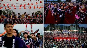 Japanese children living in malaysia wearing traditional yukatas, dance, during the bon odori festival in shah alam, malaysia, saturday, july 22, 2017. Malaysia S Bon Odori Festival Honours Ancestors With Traditional Dance