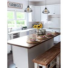 Maybe you would like to learn more about one of these? Beuhouz Round Small Rustic Pendant Light 1 Light Metal And Wood Hanging Light Fixture Farmhouse Kitchen Island Lighting Farmhouse Goals
