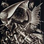 Burred Brain: Mezzotint and Drypoint