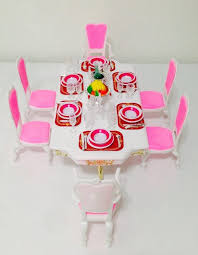 Find barbie dining room from a vast selection of dolls. Barbie Size Dollhouse Furniture Grand Dining Room Play Set Barbie Collectibles