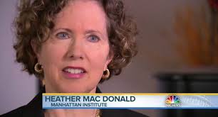 Does Heather Mac Donald believe blacks need to whiten up their acts?