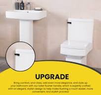 Substituição de alavanca de descarga de tanque de vaso sanitário para  padrão americano (preto) : Amazon.com.br: Casa