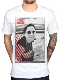 official ozzy osbourne middle finger t shirt crazy train live scream red cross men women unisex fashion tshirt black shirt shirts buy tees from