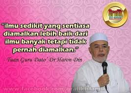 Beliau berkata, ketika menjamah makanan arwah hanya. Dalam Kenangan Allahyarham Ustaz Dr Datuk Haron Din Posts Facebook