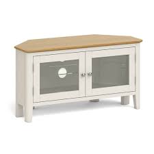 Cream media, san marino, italy. Oak Top Cream Painted Corner Tv Stand Roseland Furniture