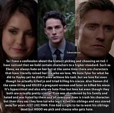 I personally love Elena so much .I like Tyler(but I always gonna defend  him).I sympathize with Finn : r/TheVampireDiaries