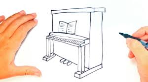 How To Draw A Piano For Kids Piano Easy Draw Tutorial Drawing Piano Kids Piano Easy Piano